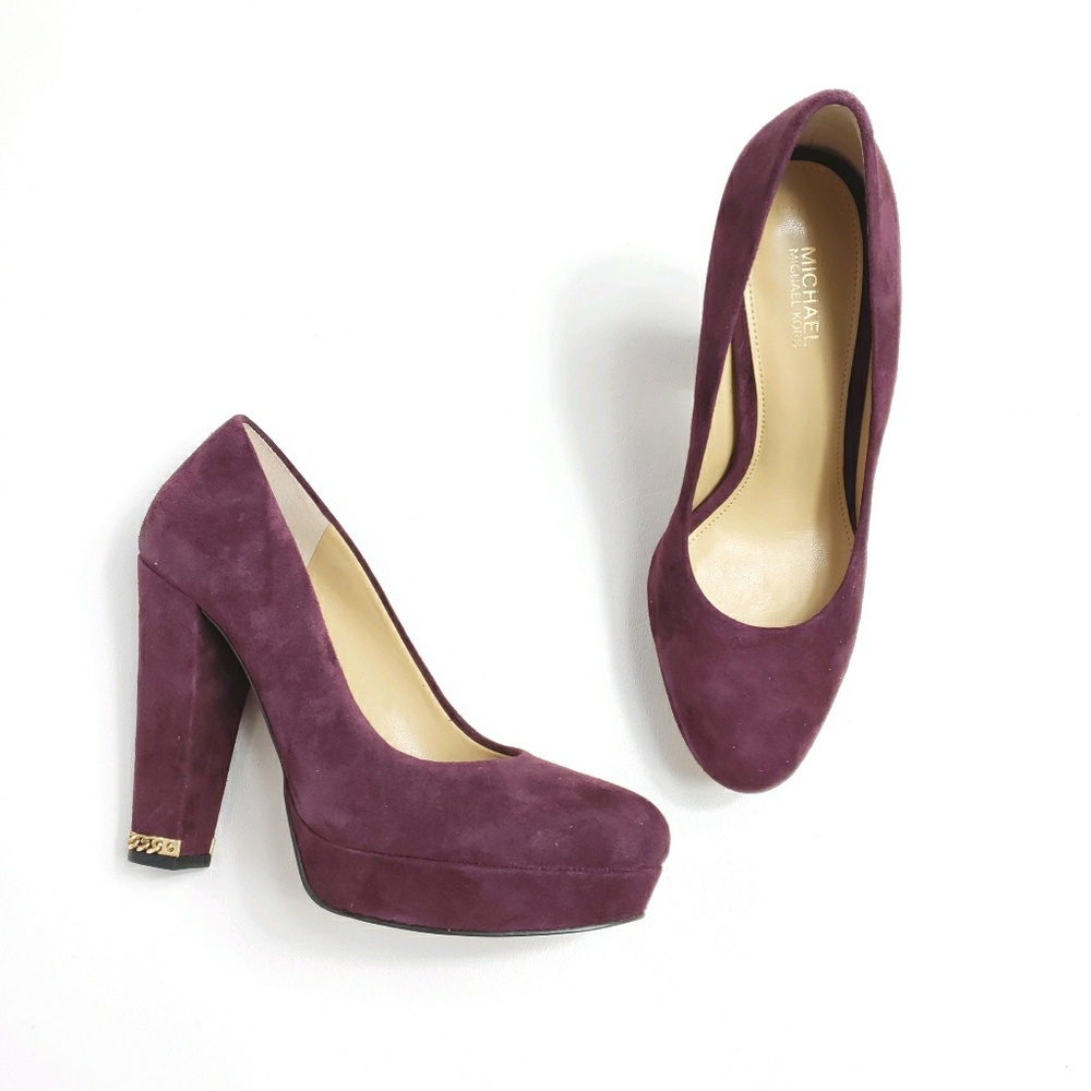 Michael Kors Sabrina Suede Platform Pump